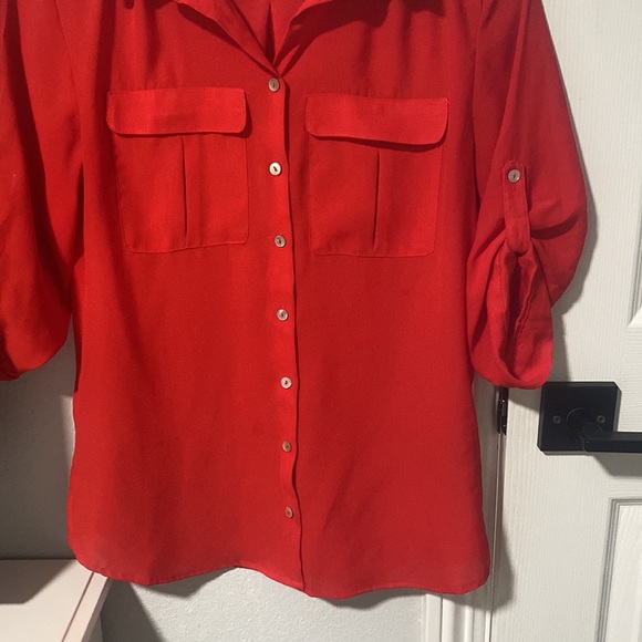 🩷3 for $20🩷 H&M elegant red blouse - Picture 3 of 8